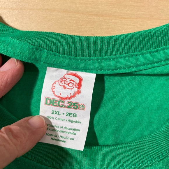 Dec. 25th Green Christmas Graphic T-Shirt 2XL (NH) - Picture 5 of 7